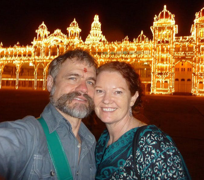 varis and catherine at mysore palace
